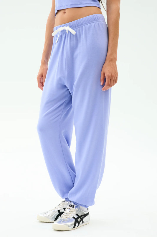 ANDIE OVERSIZED FLEECE SWEATPANT purple haze