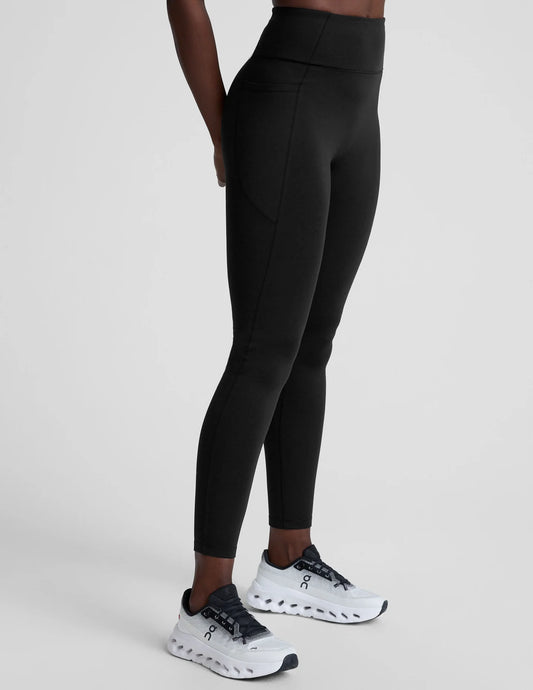 PACER FLEECE ZIP POCKET LEGGING black