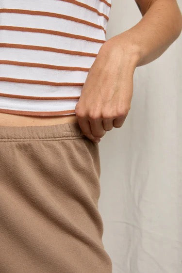 JOHNNY FRENCH TERRY EASY SWEATPANT mocha