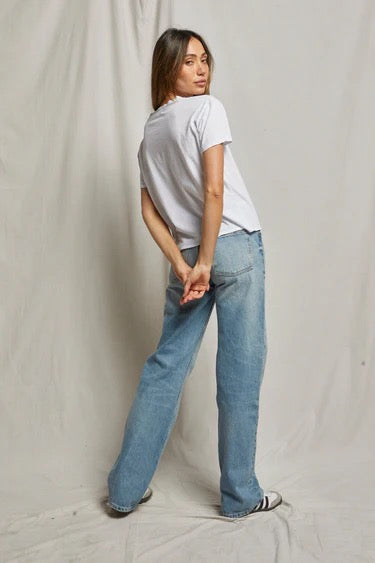 HARLEY BOXY CREW white