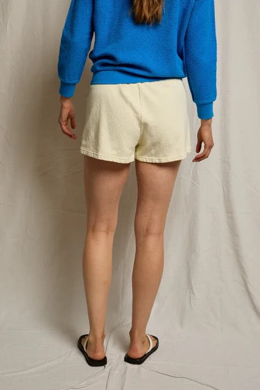 LAYLA FRENCH TERRY SWEAT SHORTS custard