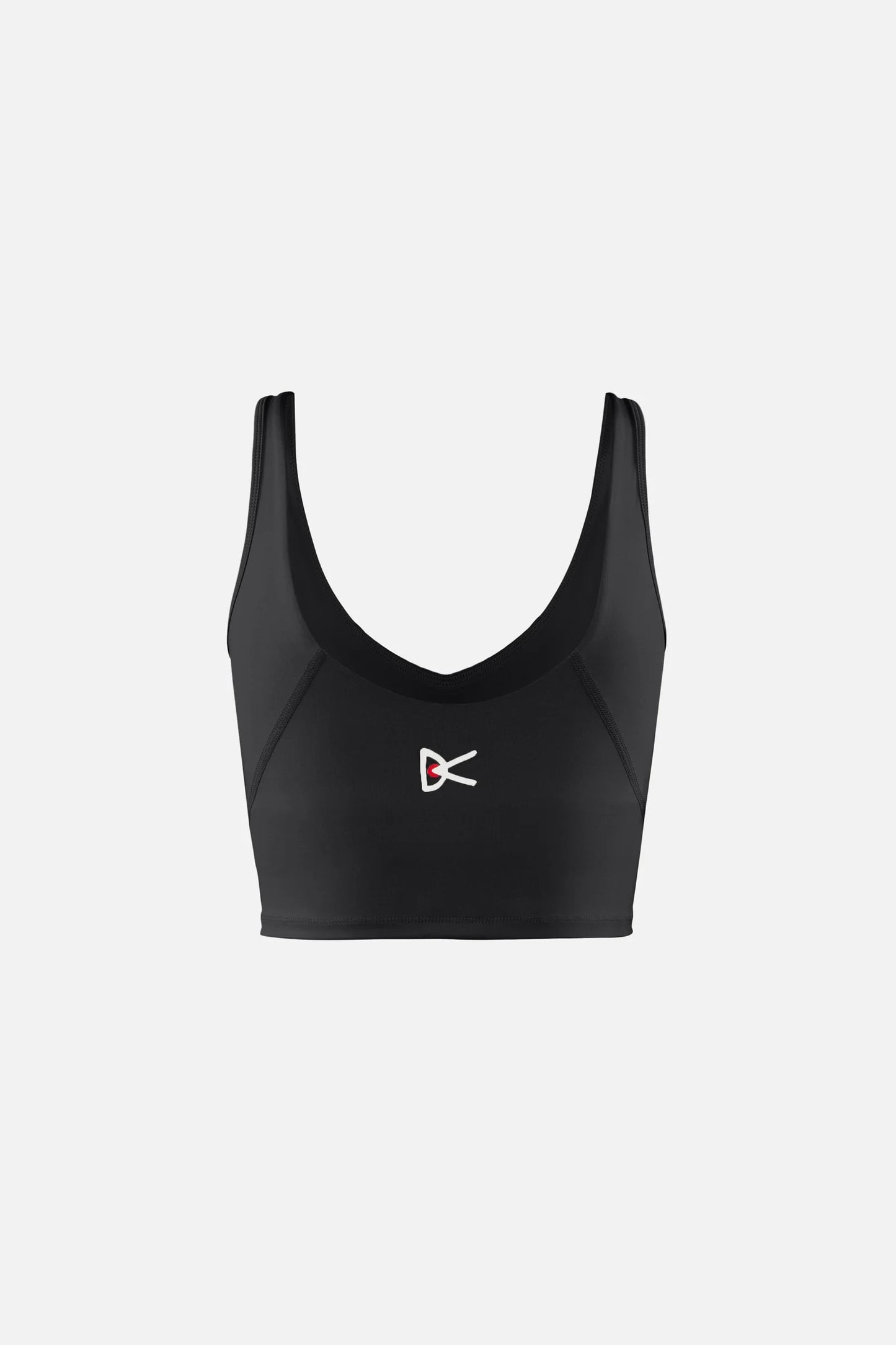 TWIN LAYER LONG LINE BRA black