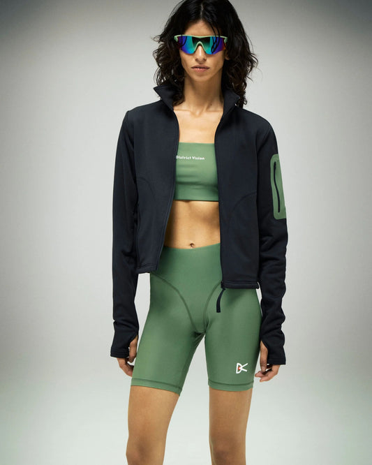 FULL ZIP GRID FLEECE black