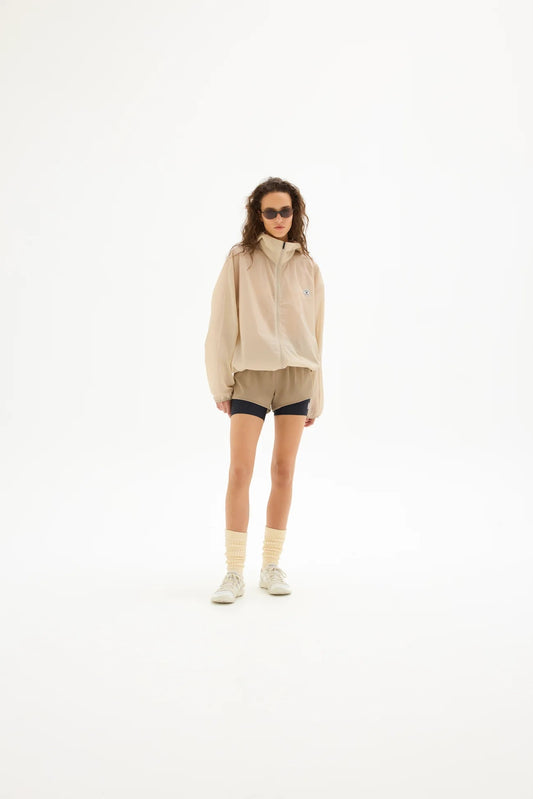 LAYERED TRAIL SHORTS morel and black