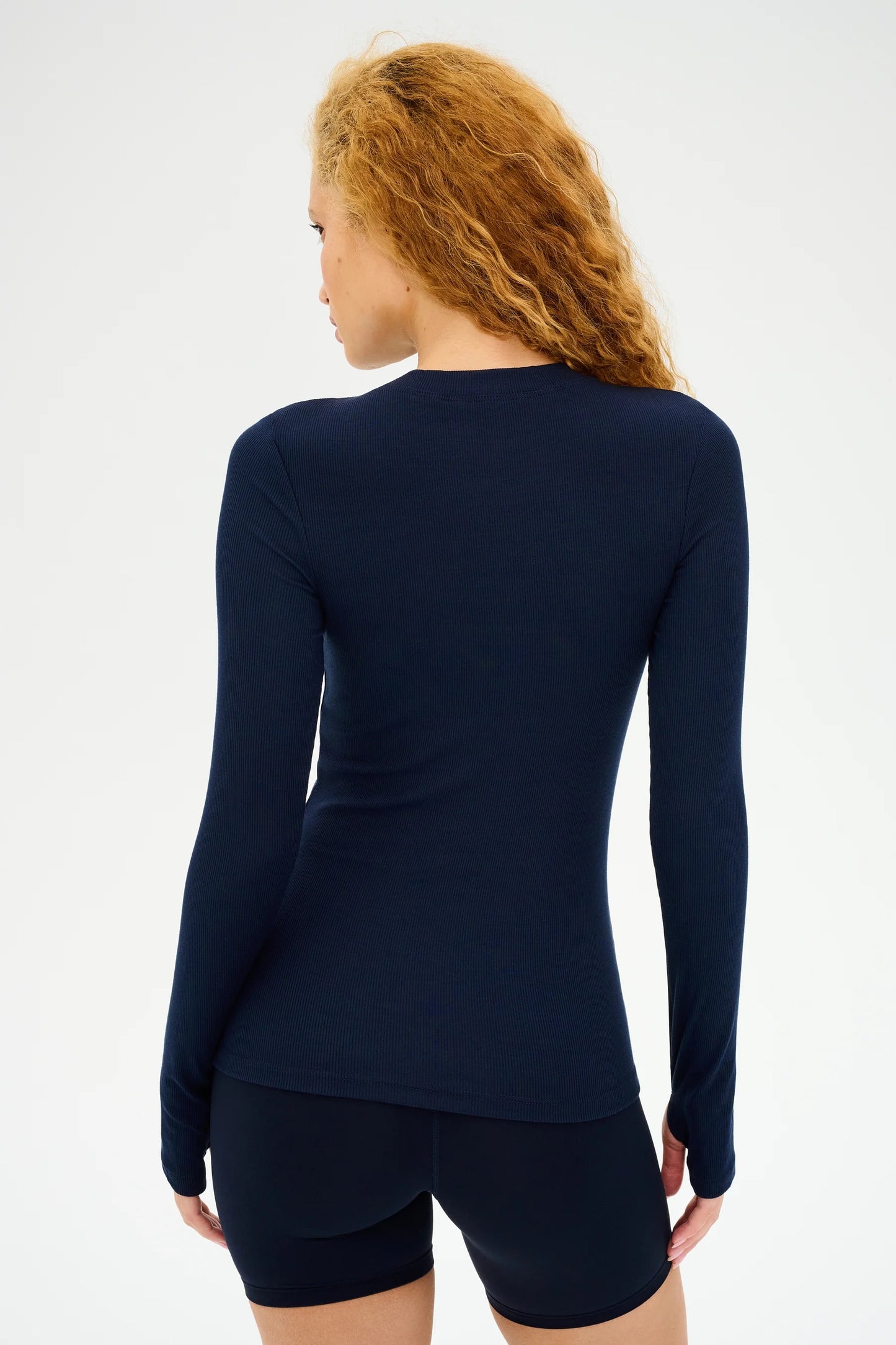 LOUISE RIB LONG SLEEVE indigo