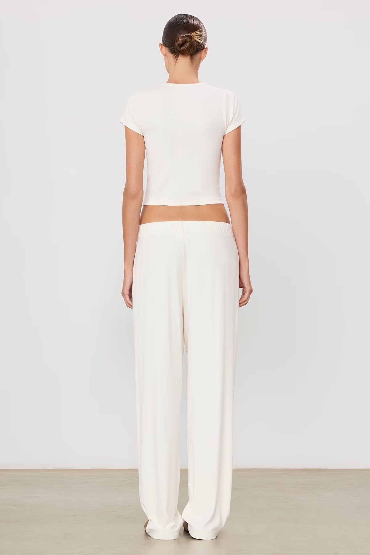 LOUNGE PANT BUTTER RIB cream