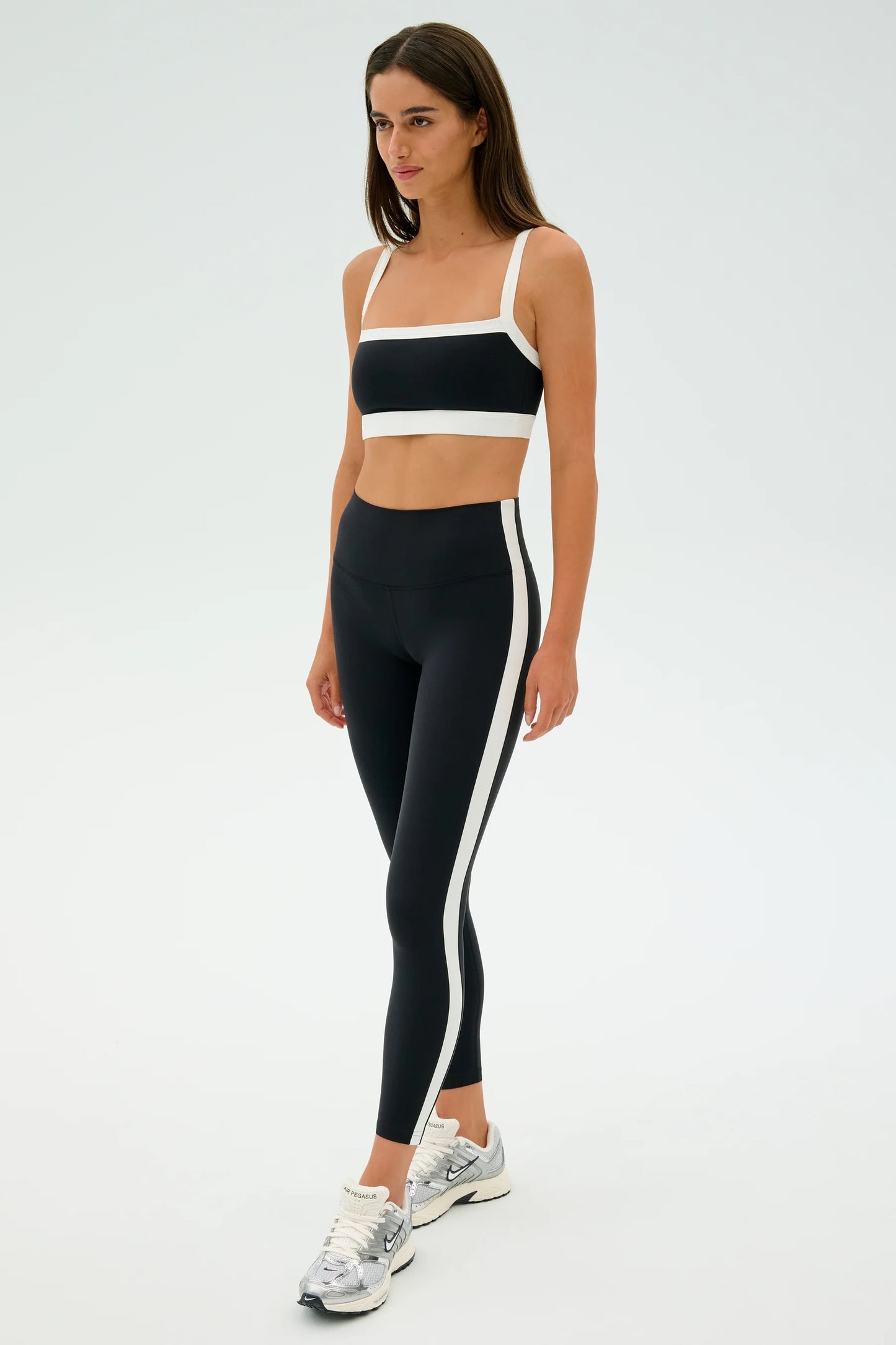 CLARE HIGH WAIST RIGOR 7/8 LEGGING black and white