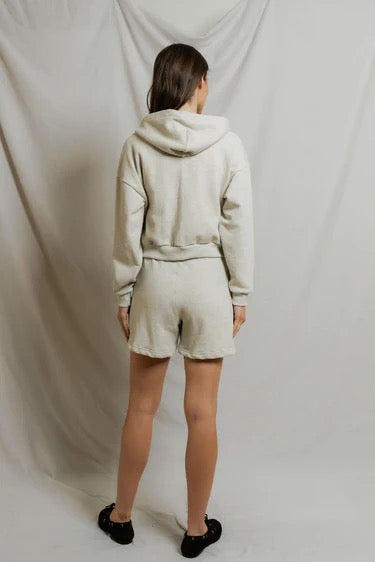 SEAN FRENCH TERRY ZIP UP HOODIE oatmeal