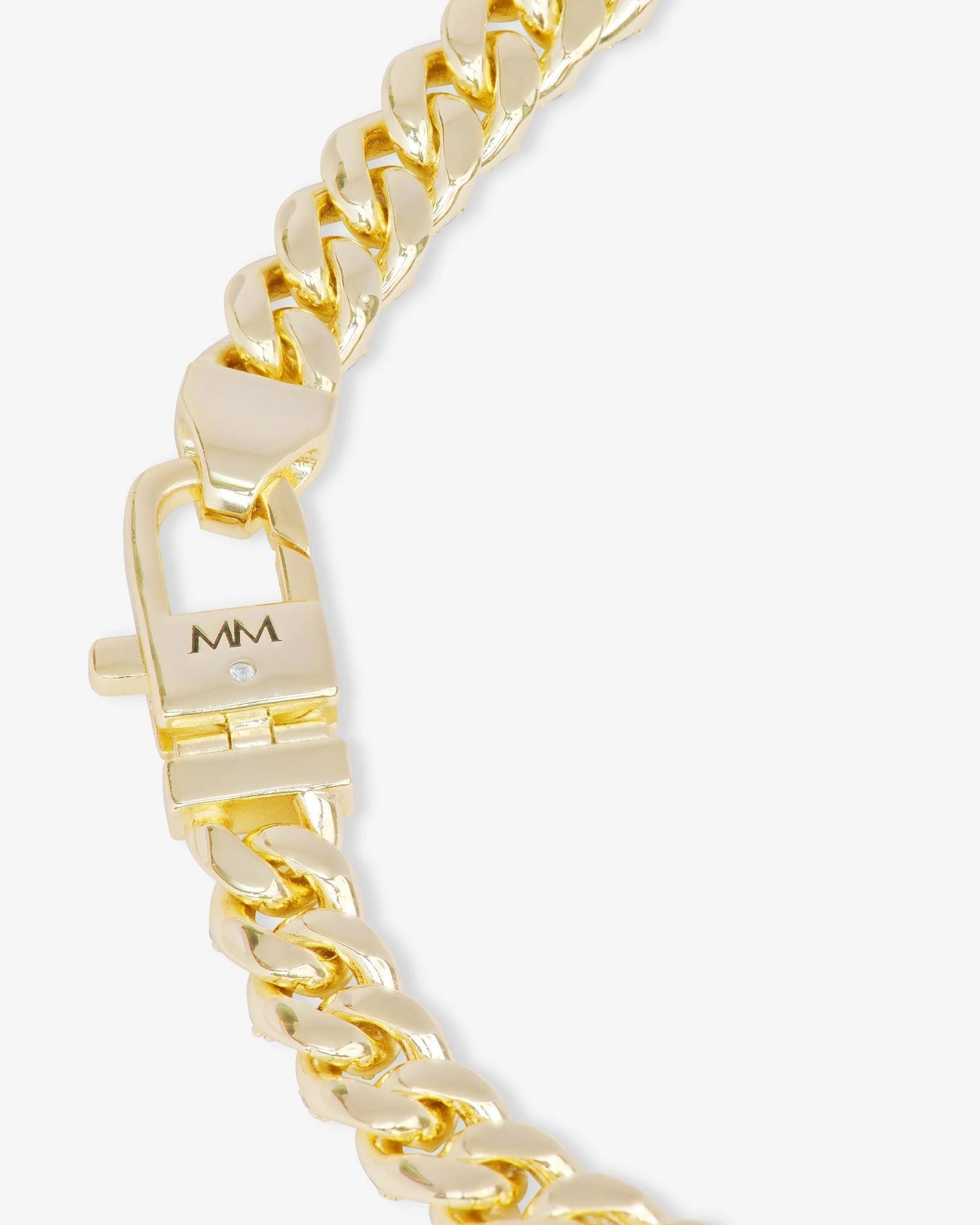 JULIAN CUBAN CHAIN NECKLACE gold pavé