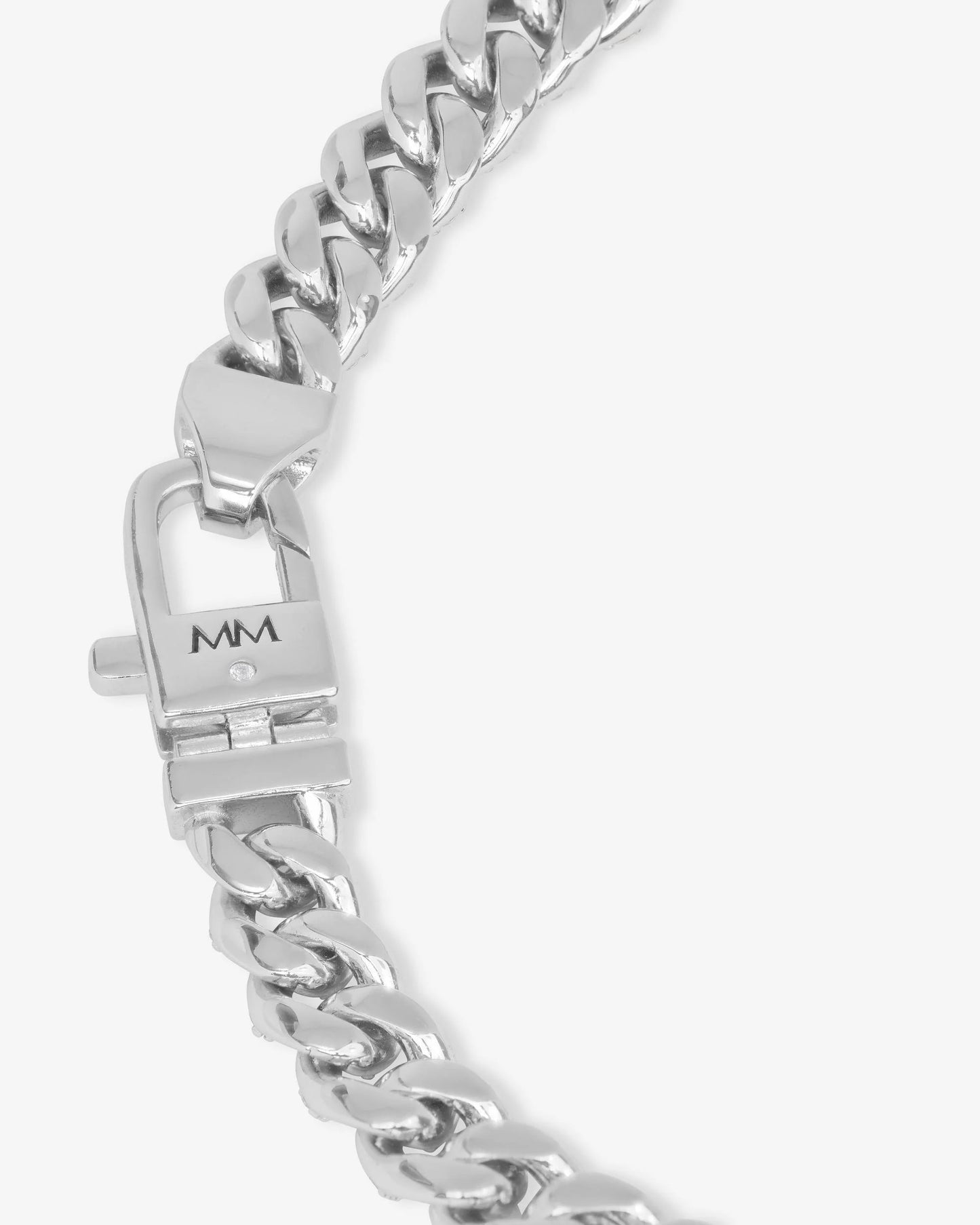JULIAN CUBAN CHAIN BRACELET silver pavé