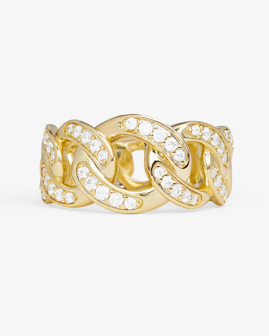 GRADUATED JULIAN RING gold pavé