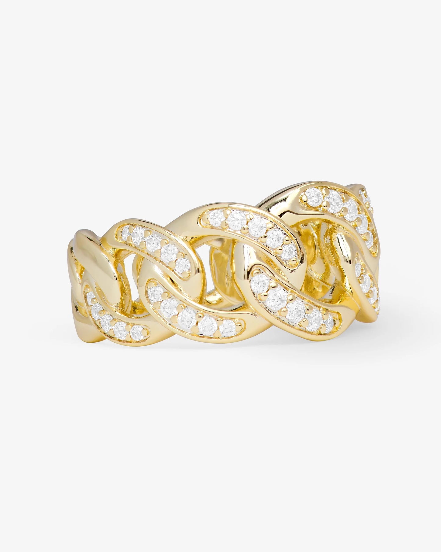 GRADUATED JULIAN RING gold pavé