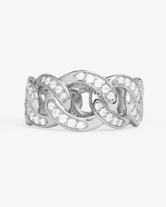 GRADUATED JULIAN RING silver pavé
