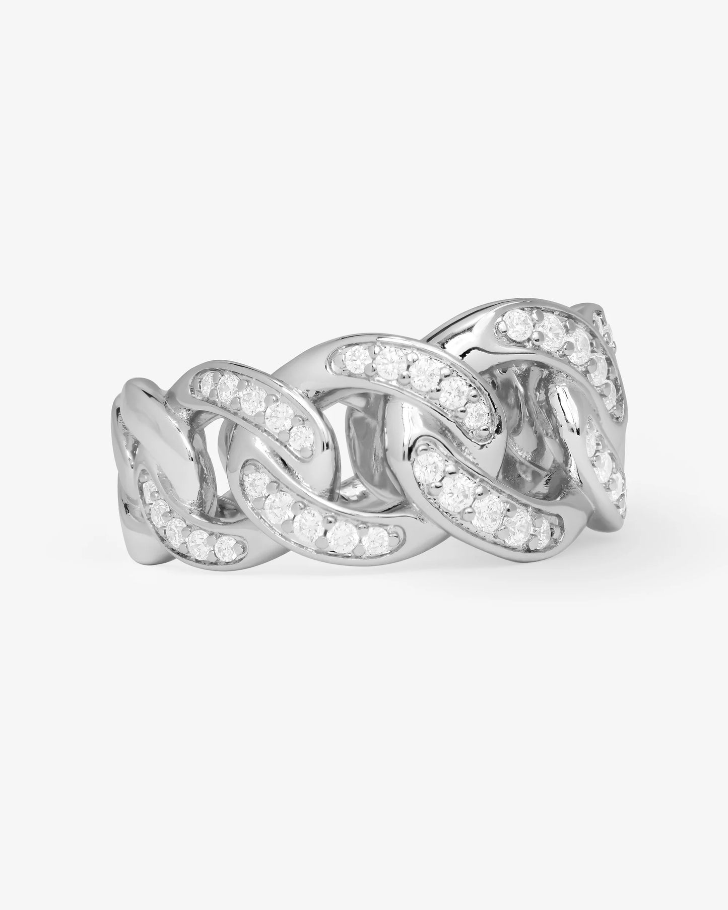 GRADUATED JULIAN RING silver pavé