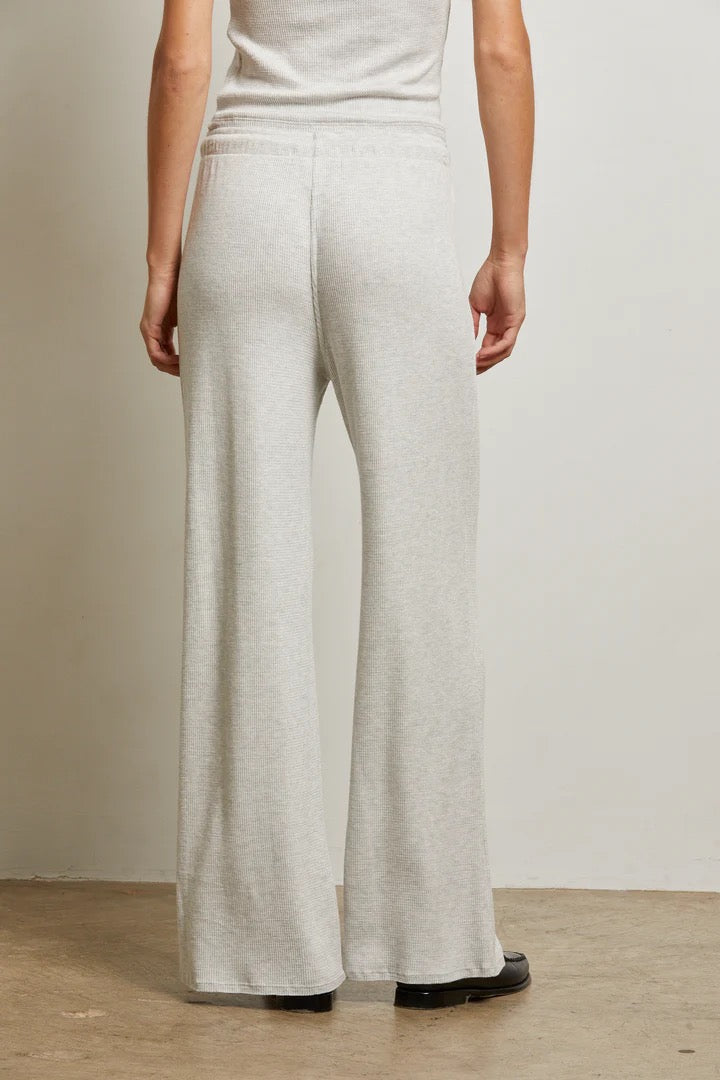 MADDIE WAFFLE DRAWSTRING PANT ash