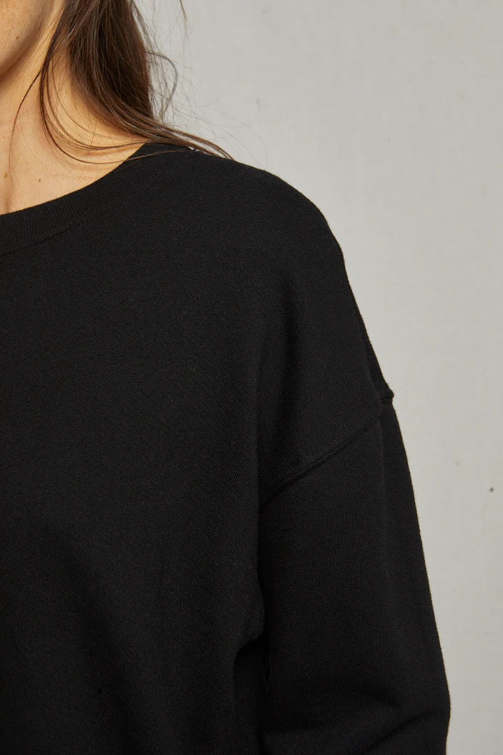 TYLER FRENCH TERRY PULLOVER SWEATSHIRT true black