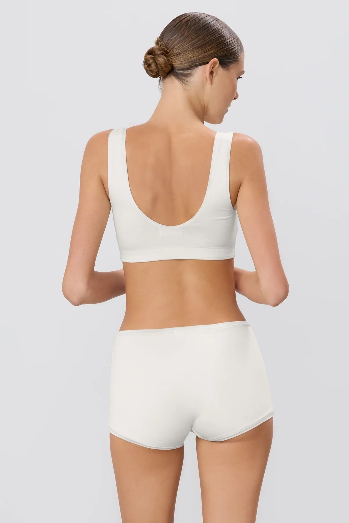 HIGH WAISTED BOY SHORT ivory