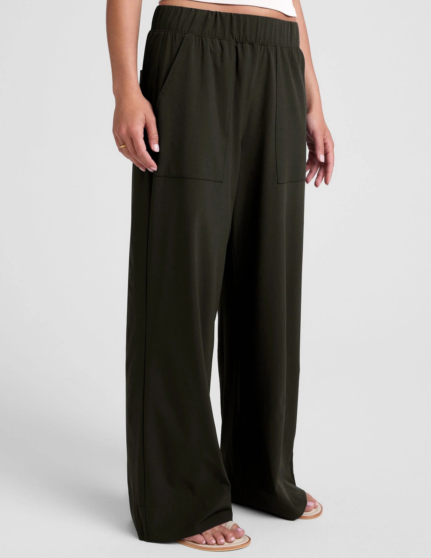 EASY WIDE LEG PANT OLIVE INK
