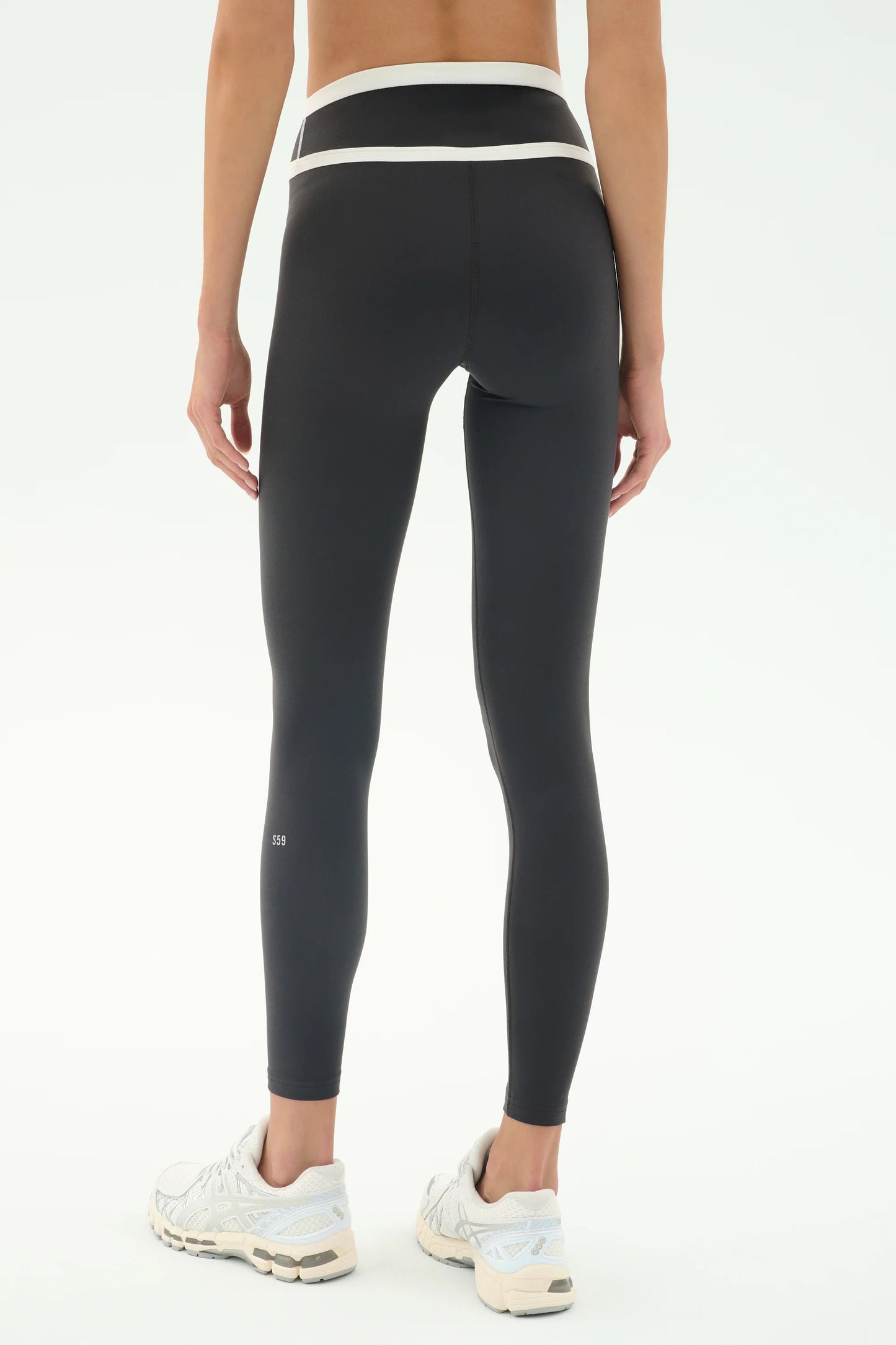 MASON HIGH WAIST RIGOR FULL LENGTH graphite/white