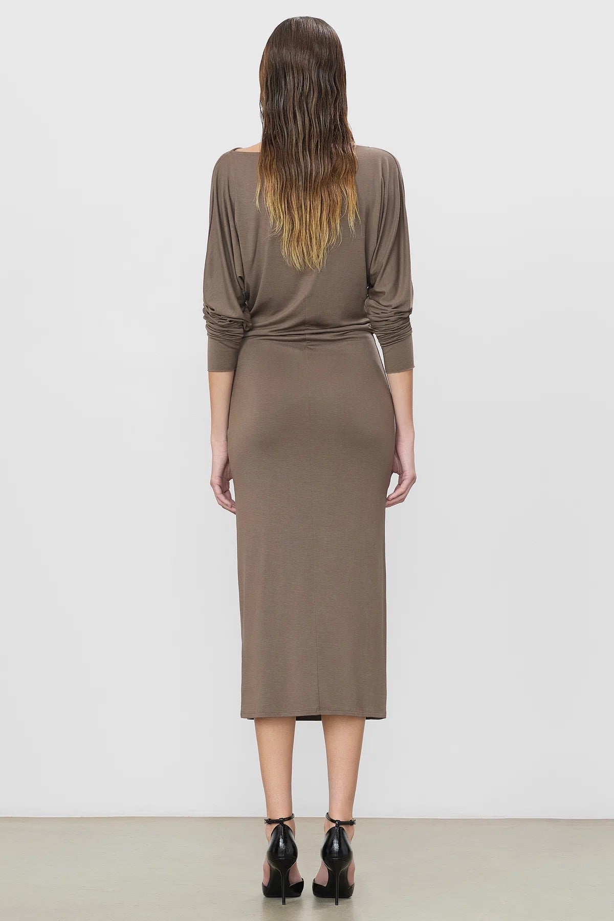 ASPEN MIDI DRESS mushroom