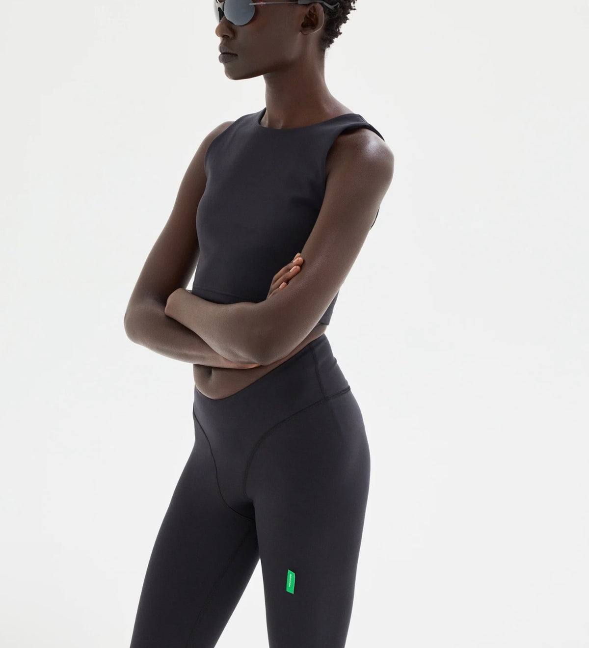HIGH NECK INTERLOCK BRA black