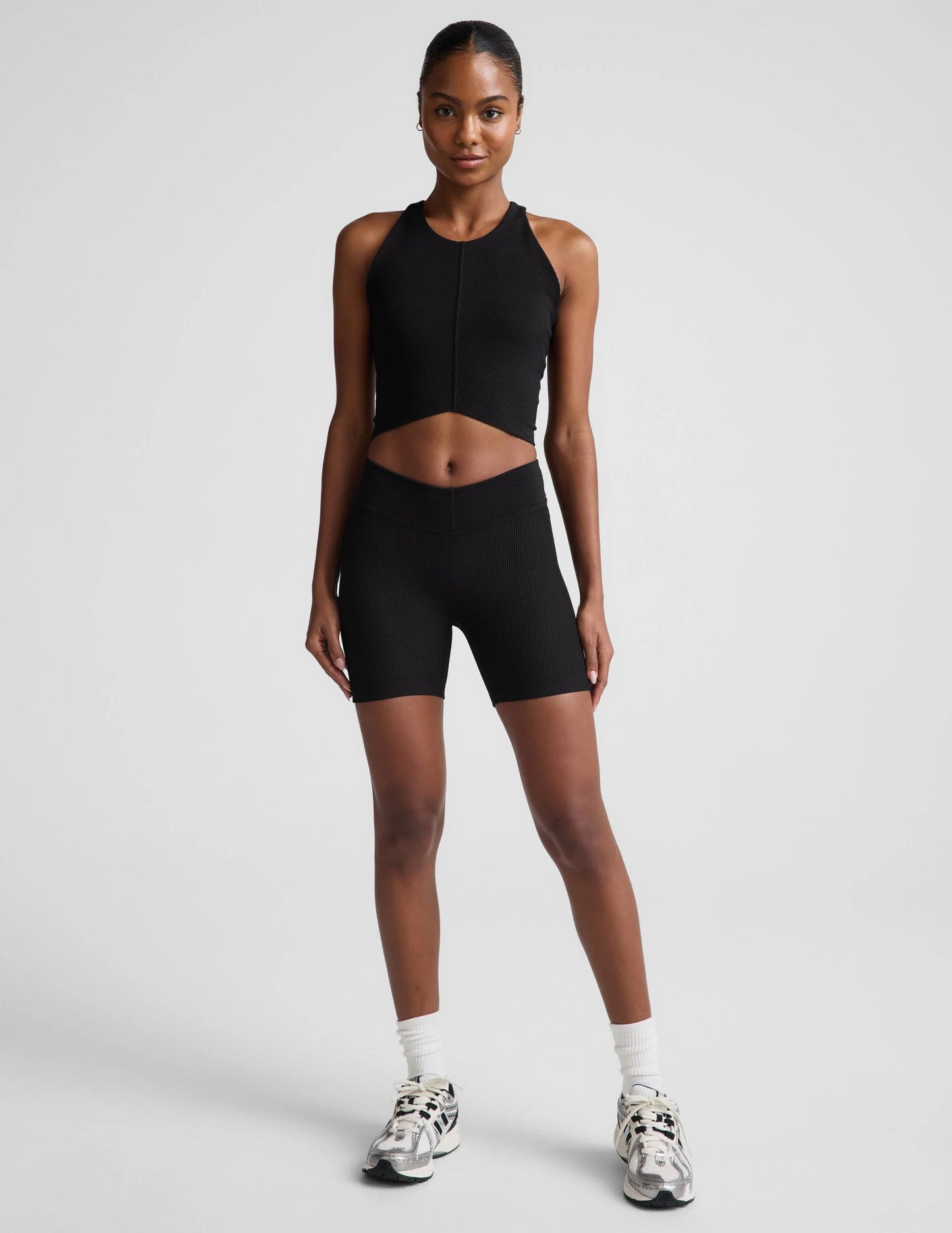 IMPULSE RIBBED V-WAIST 5” BIKER SHORT black onyx