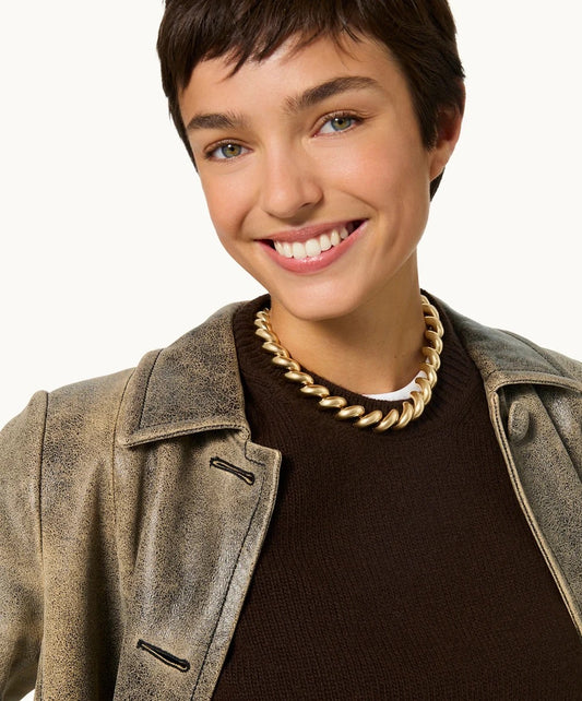 THE COMMA NECKLACE gold