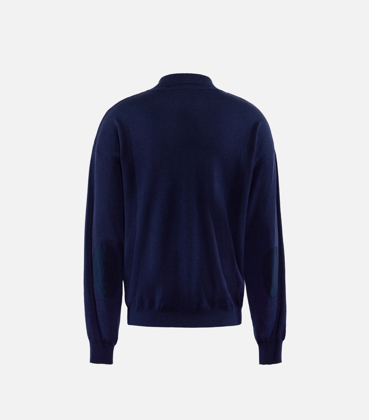 MERINO WOOL QUARTER ZIP SWEATER navy