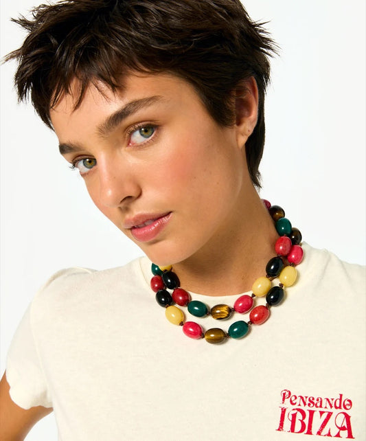 THE PEBBLE STONE NECKLACE multi