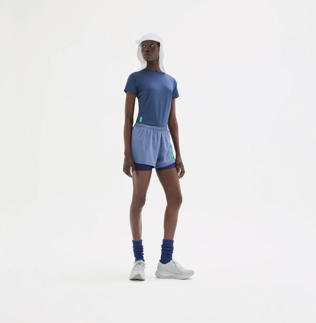 2-in-1 TRAIL SHORTS slate blue & indigo
