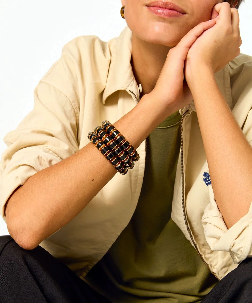 THE STONE SLICE BRACELET black