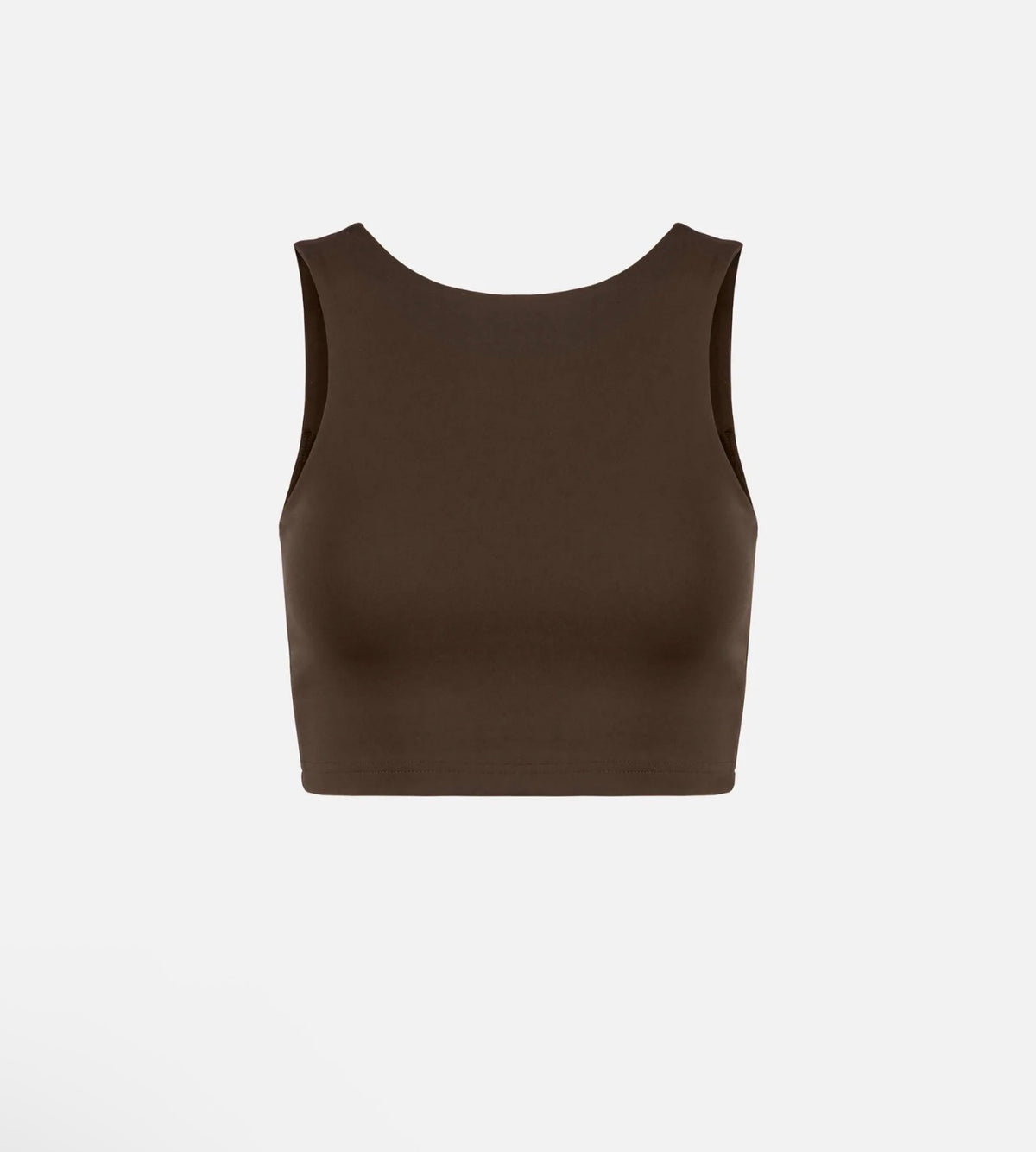 HIGH NECK INTERLOCK BRA earth