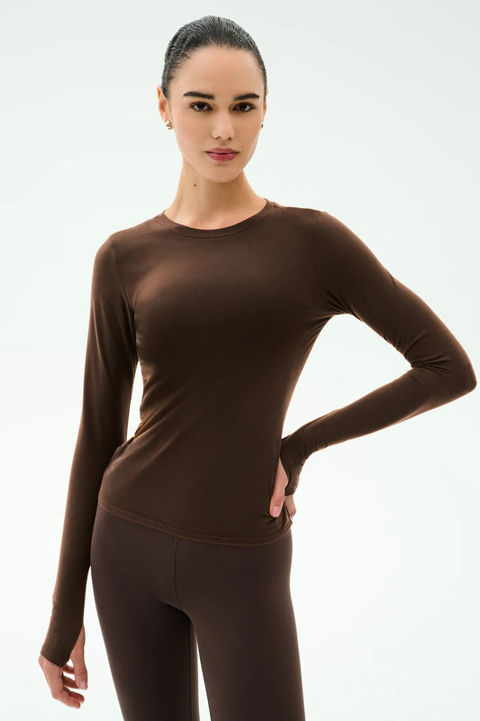 AIRWEIGHT LITE LONG SLEEVE WAIST LENGTH dark chocolate