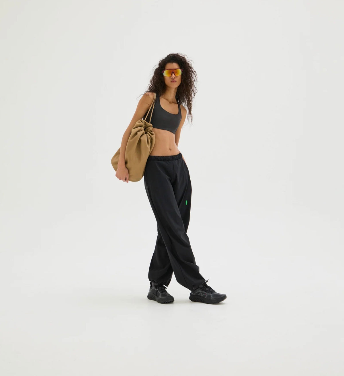 WIDE LEG PANTS black