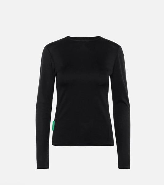 PANELED LONG SLEEVE T-SHIRT black