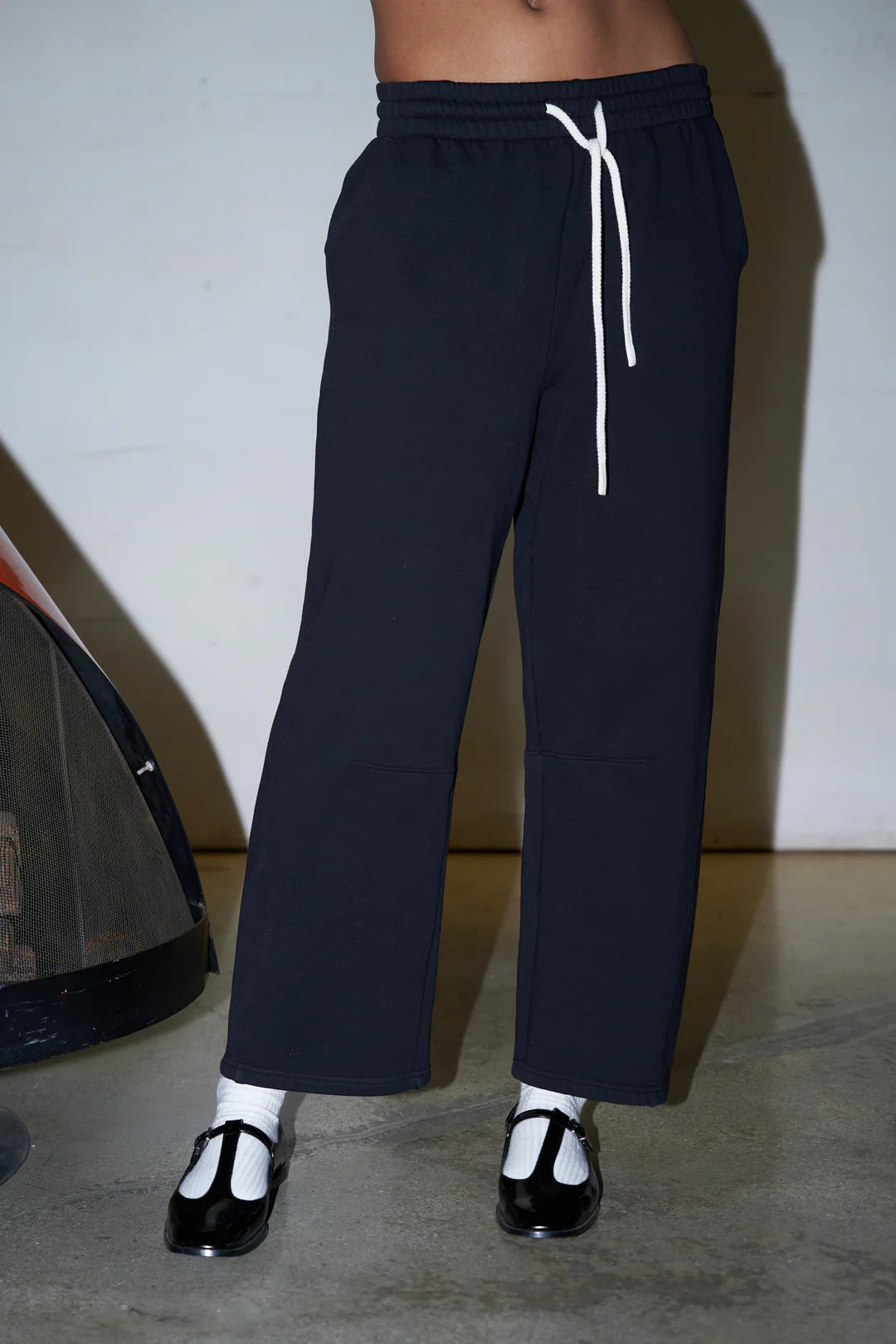 FALLON FLEECE BARREL SWEATPANT true black