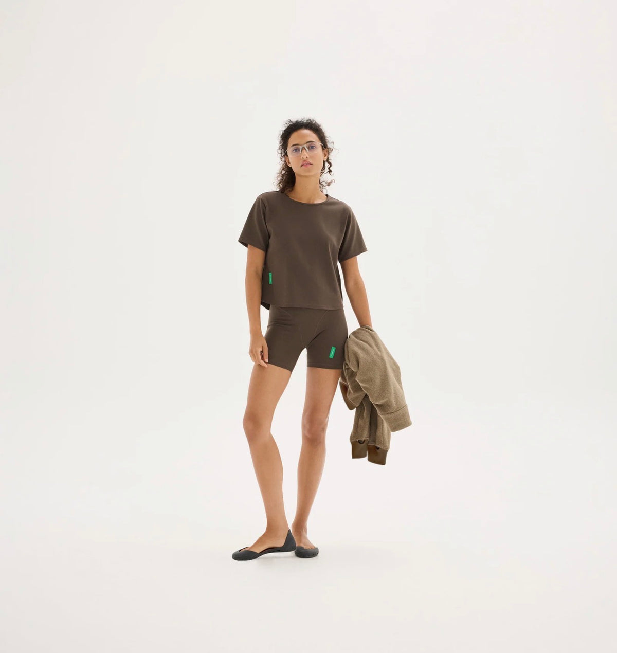 BOXY SOFT INTERLOCK TEE earth