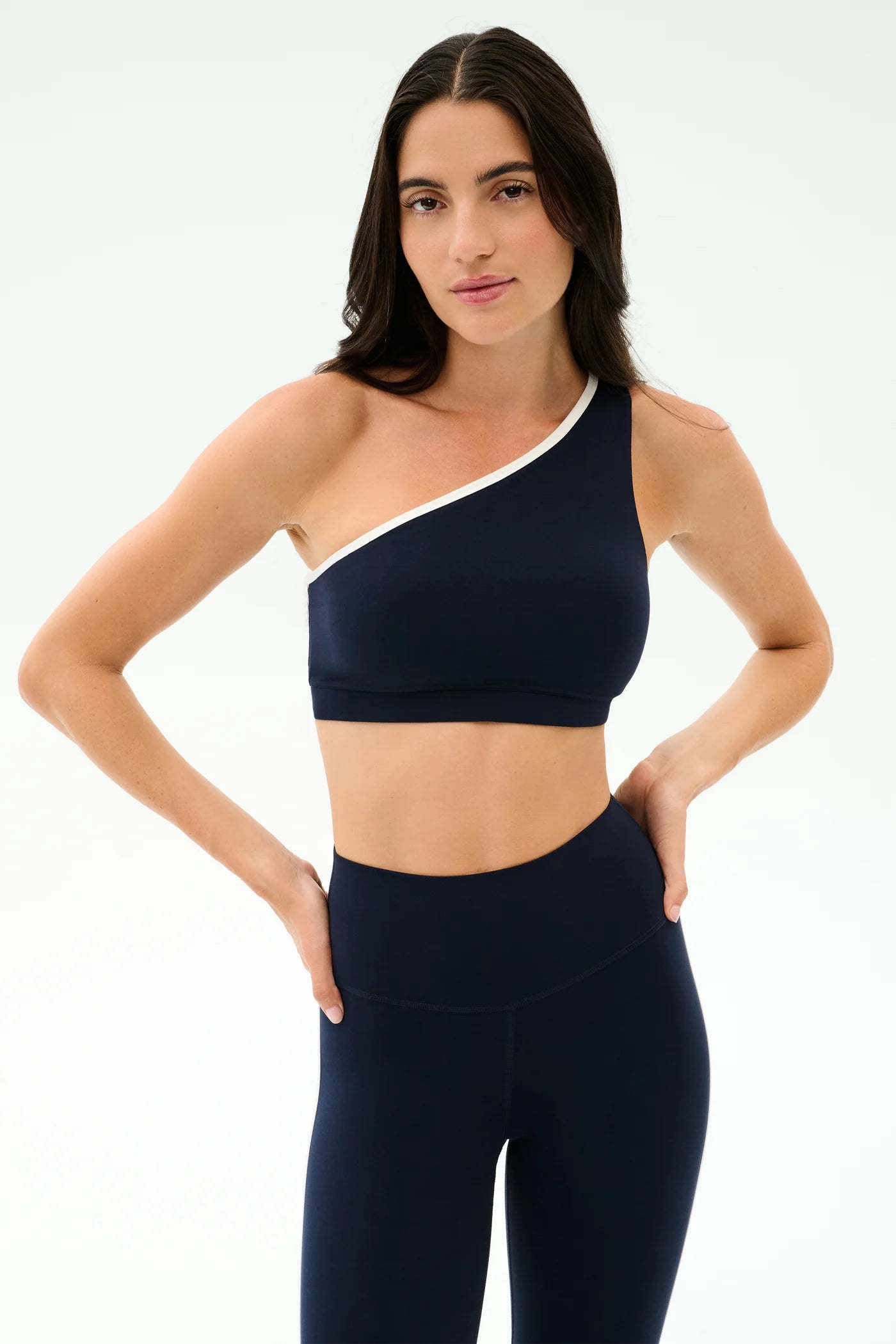JOSIE AIRWEIGHT ONE SHOULDER BRA indigo & white