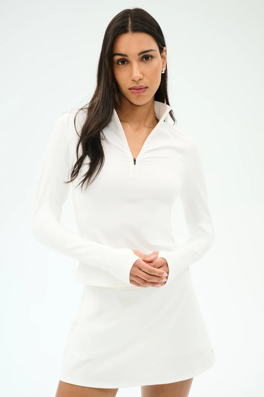 STEVIE HALF ZIP white