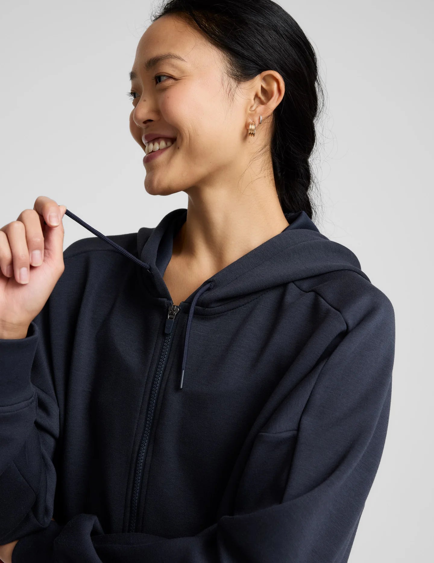 SOFTSPRING FULL ZIP HOODED JACKET nocturnal navy