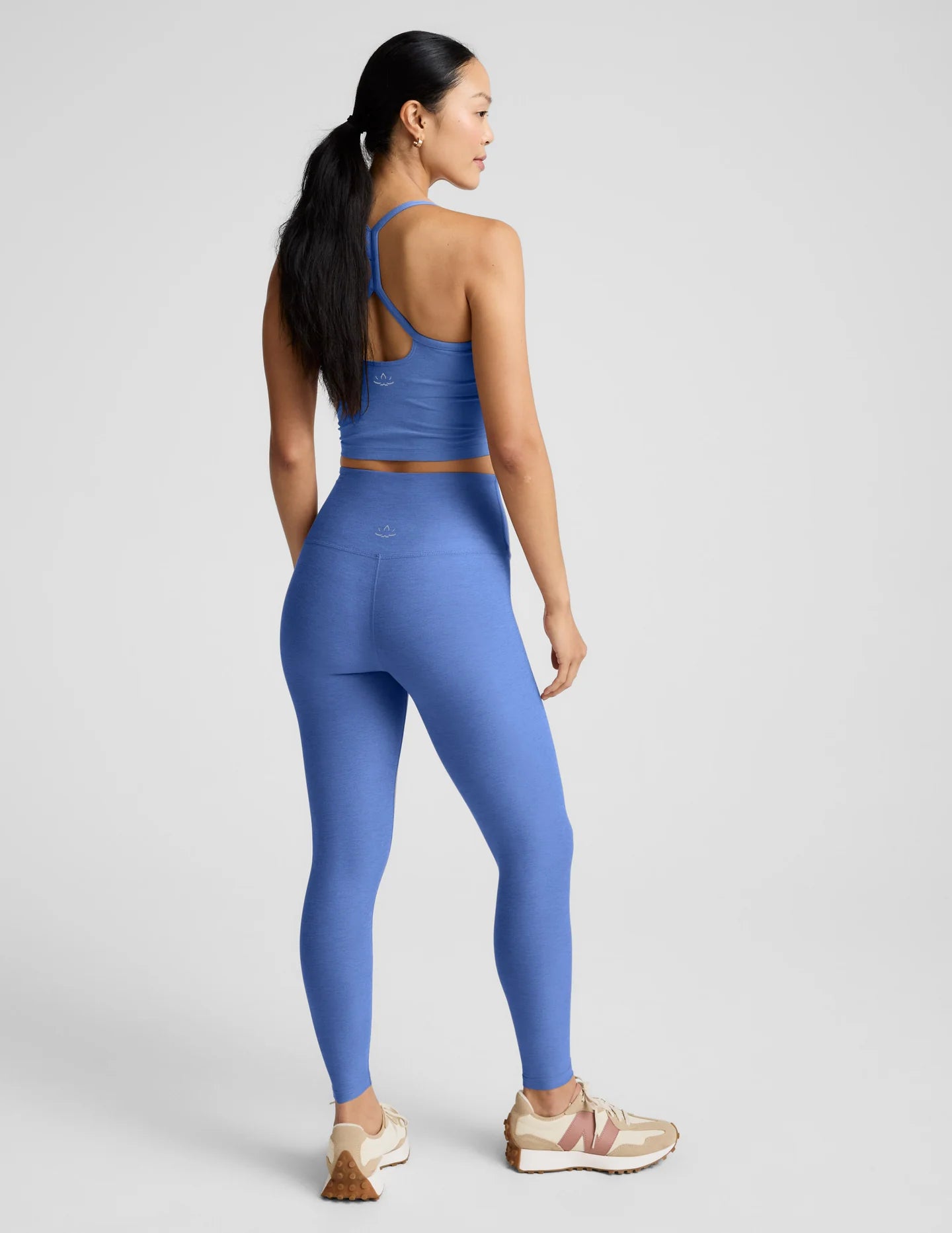 SPACEDYE CAUGHT IN THE MIDI HIGH WAISTED LEGGING wildflower blue heather