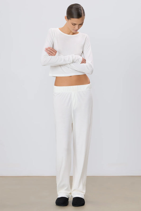 LOUNGE PANT COTTON MODAL ivory
