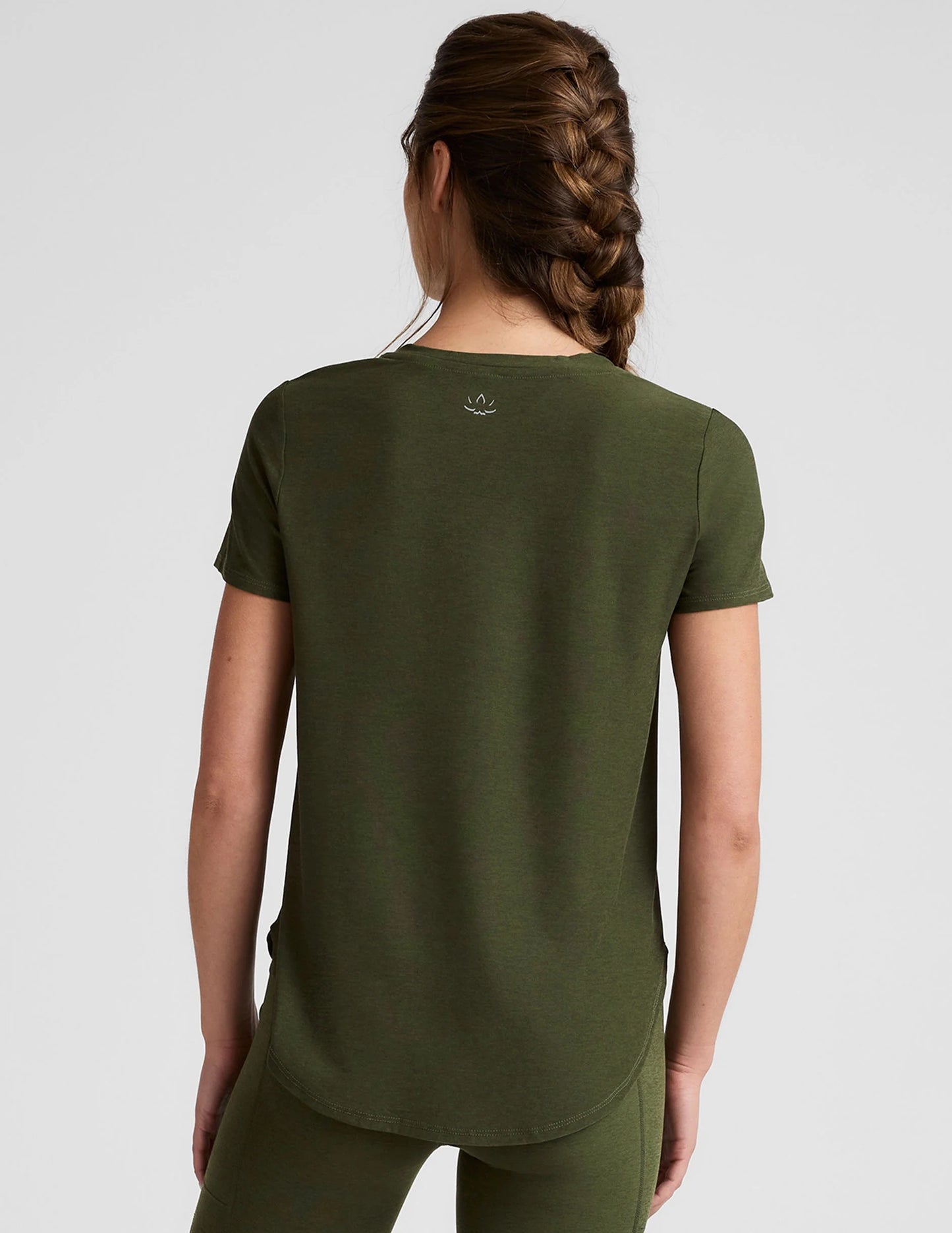 FEATHERWEIGHT ON THE DOWN LOW TEE ARMY GREEN HEATHER