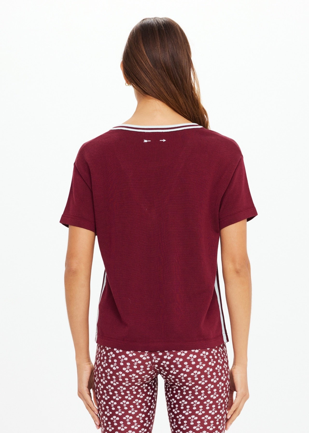 SIENNA V NECK TEE merlot