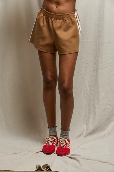 MIKAYLA SHORT WITH SIDE STRIPE mocha
