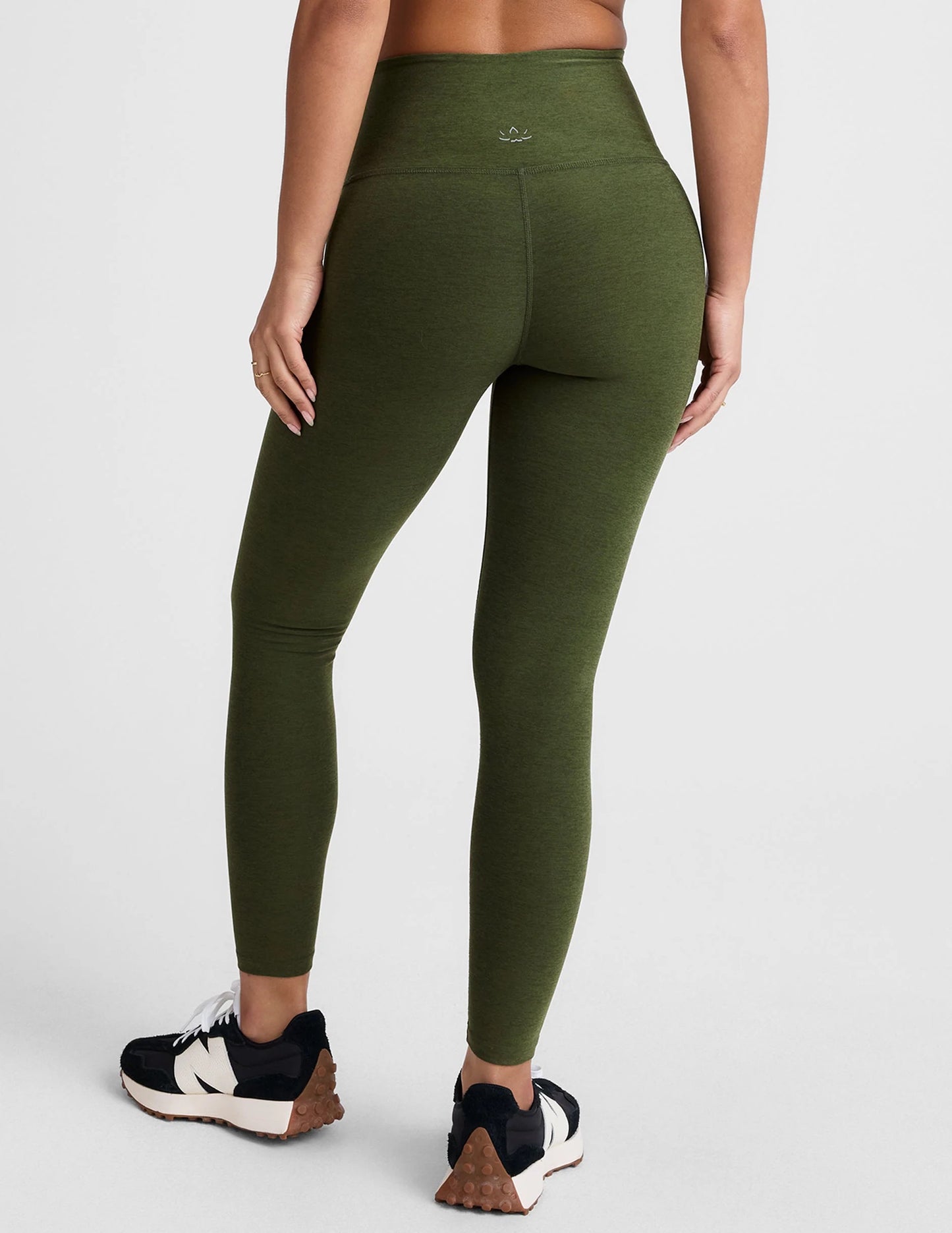 SPACEDYE HIGH WAISTED LEGGING ARMY GREEN HEATHER
