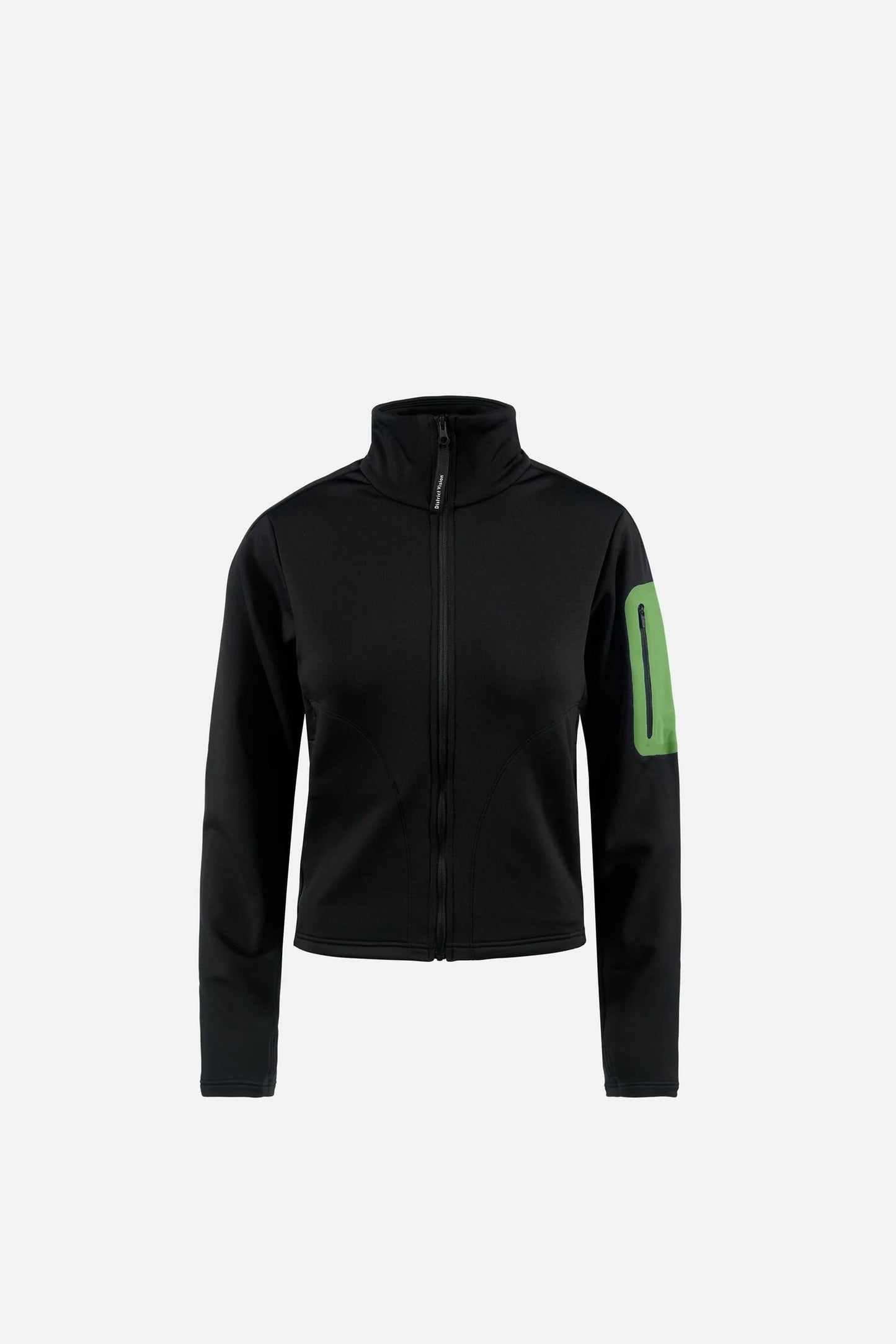 FULL ZIP GRID FLEECE black