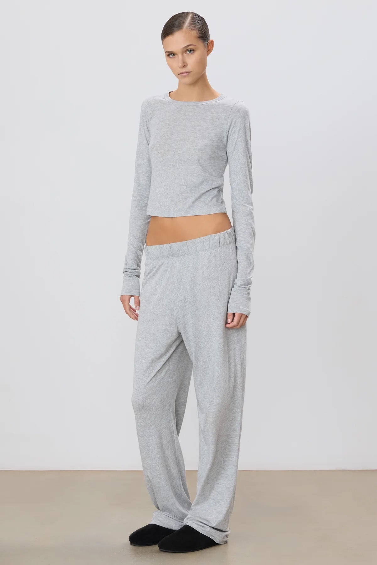 LOUNGE PANT COTTON MODAL heather grey