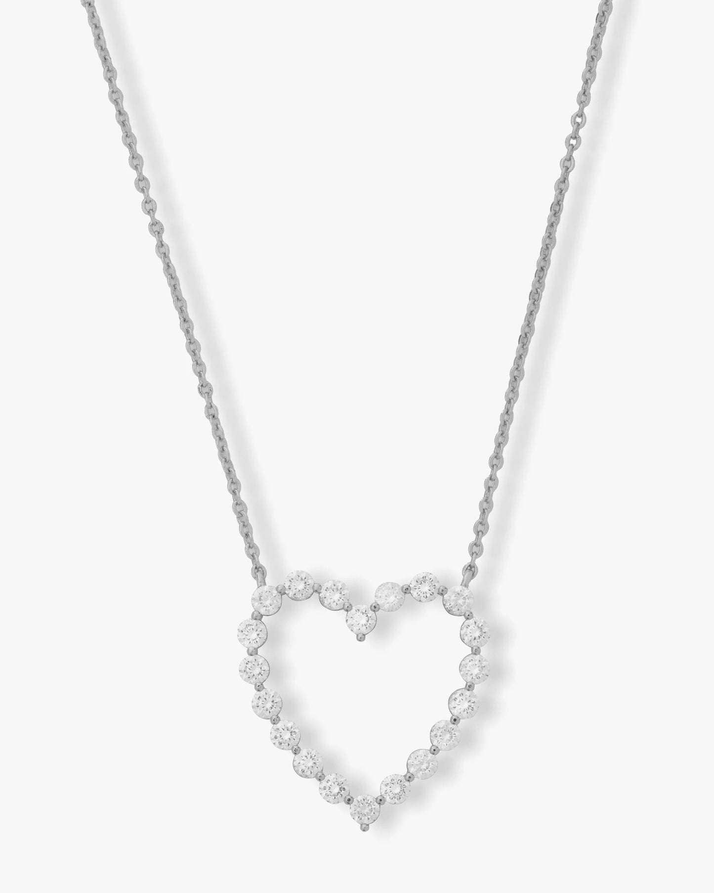 SHE'S AN ICON HEART NECKLACE silver