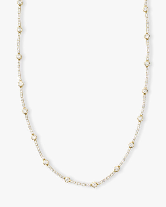 SHE'S AN ICON STATION NECKLACE 16" gold